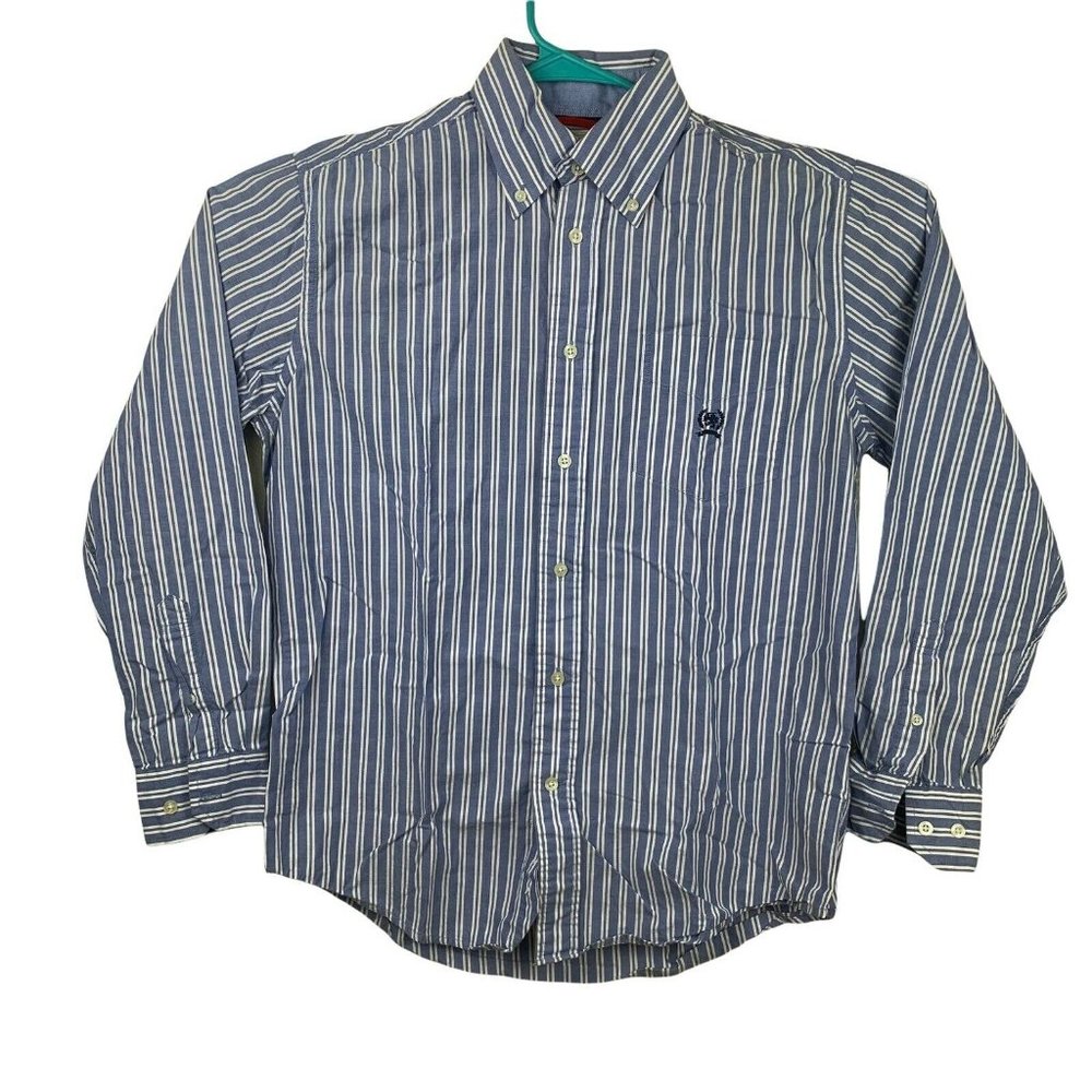 CREST By Tommy Hilfiger Mens S Long Slv Button Down Casual Dress Shirt Stripes